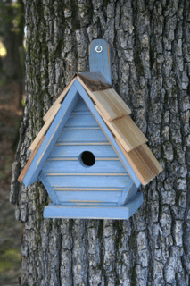 Heartwood Chick Bird House - Antique Blue