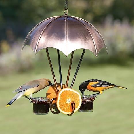 Brushed Copper Oriole Feeder - The Bird Shed