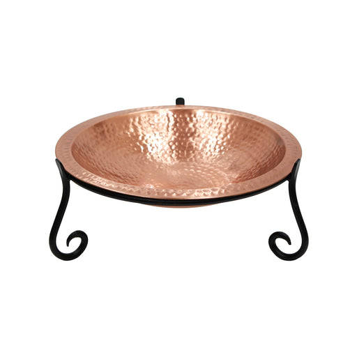 Achla Designs Hammered Solid Copper Birdbath with Short Stand
