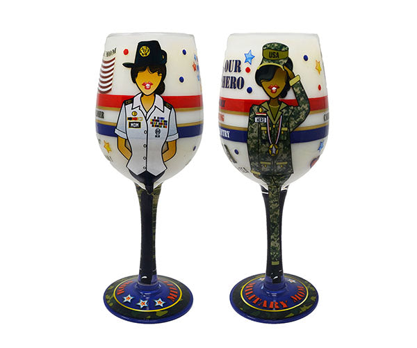 Wine Glass Military Mom — The Bird Shed