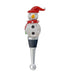 Glass Bottle Stopper Snowman with Red Hat and Scarf