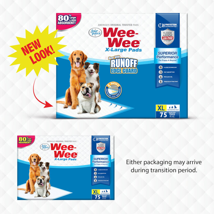 WEE-WEE PADS WITH BARRIER EDGE EXTRA LARGE