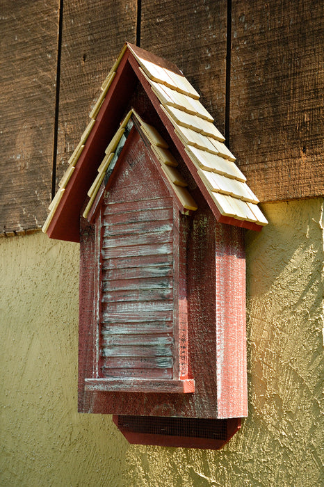 Heartwood Victorian Bat House - Red Whitewash