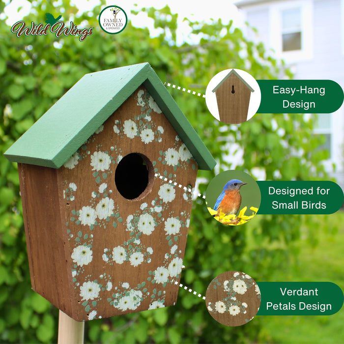 DECORATIVE BLUEBIRD HOUSE - VERDANT PETALS
