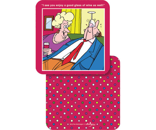 A Good Glass of Wine Paper Coasters