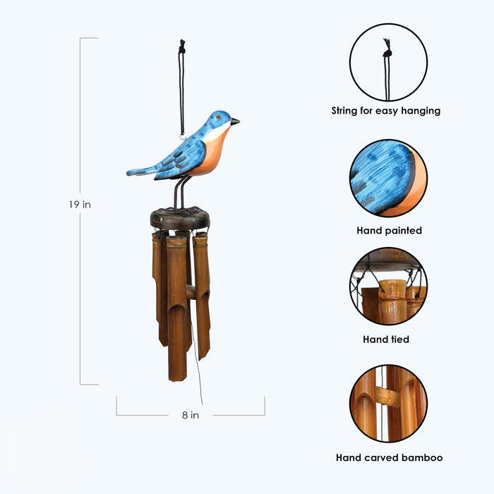 Bobbo from Songbird Essentials Bluebird Bamboo Wind Chime