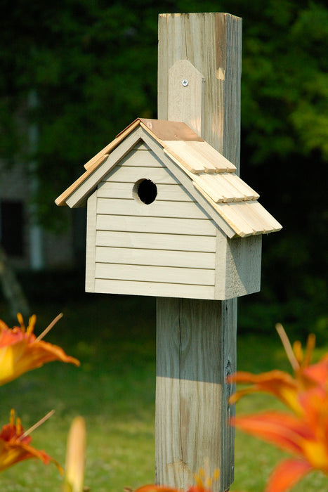 Heartwood Cape Cod Wren House - Smoke Grey