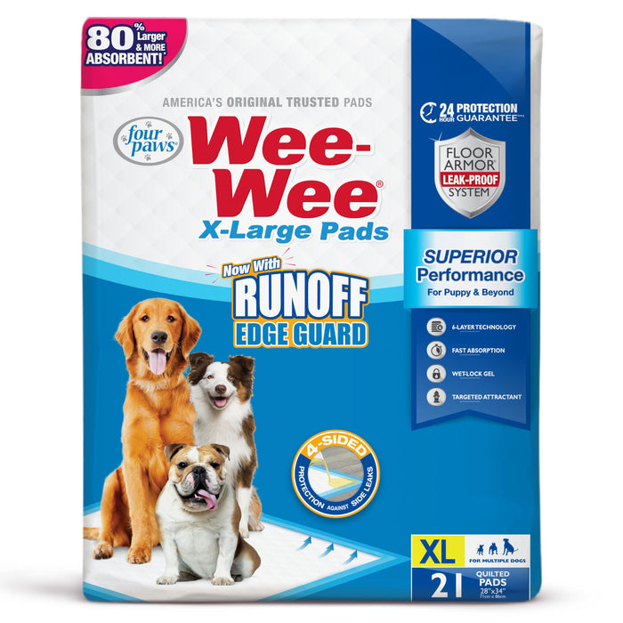 WEE-WEE PADS WITH BARRIER EDGE XL