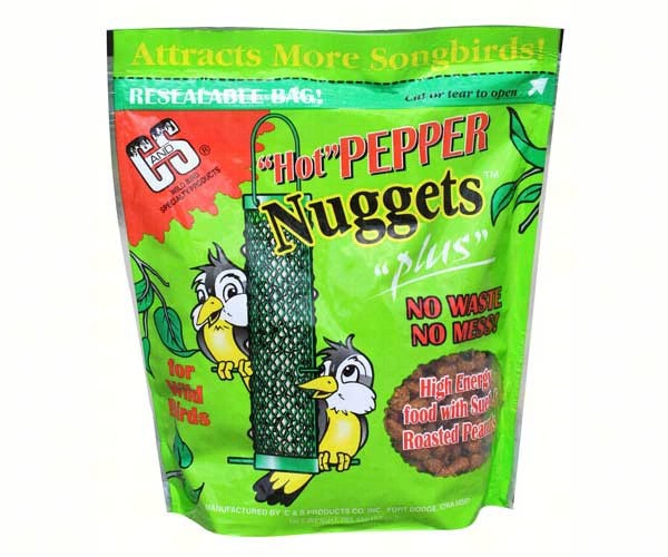 Squirrel Proof Bird Feeders: Hot Pepper Nuggets +Frt