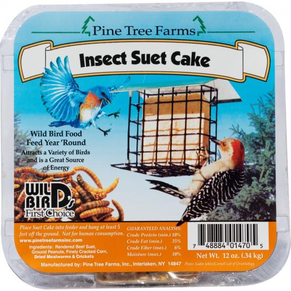 Pine Tree Farms 1470 Insect Suet Cake, 12 Ounce