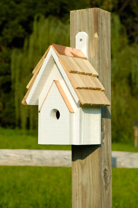 Heartwood Classic Bird House - Whitewashed