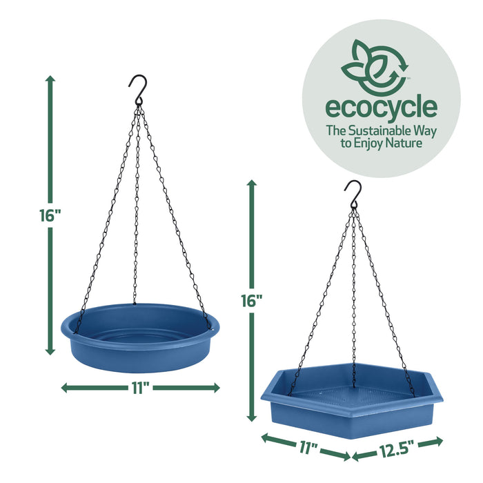 ECOCYCLE COMBO CAFE 2-N-1 BIRD FEEDER & BIRD BATH