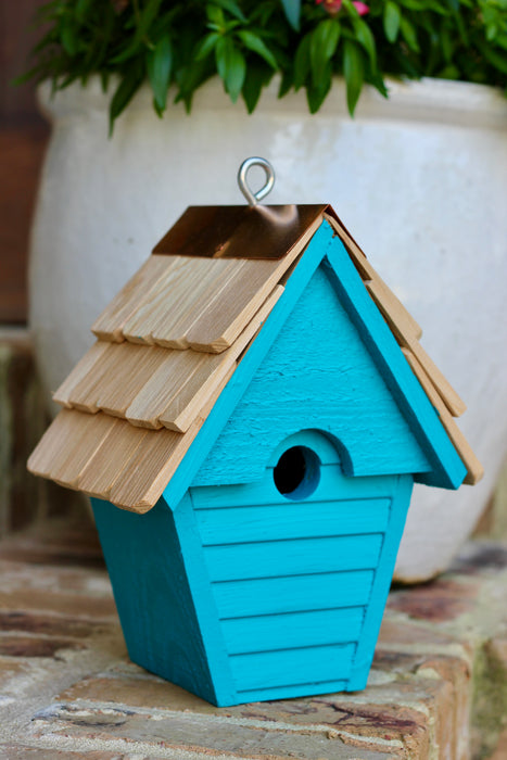 Heartwood Wren-in-the-wind Bird House - Teal