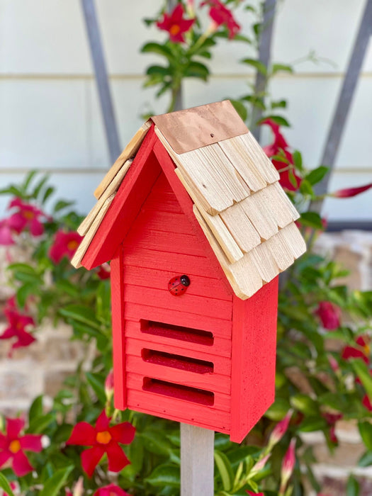 Heartwood Lady Bug Loft Bug House - Neon Red