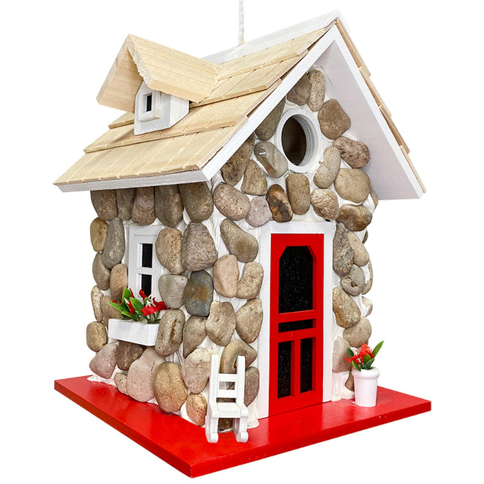 Fieldstone Guest Cottage Birdhouse- Stone