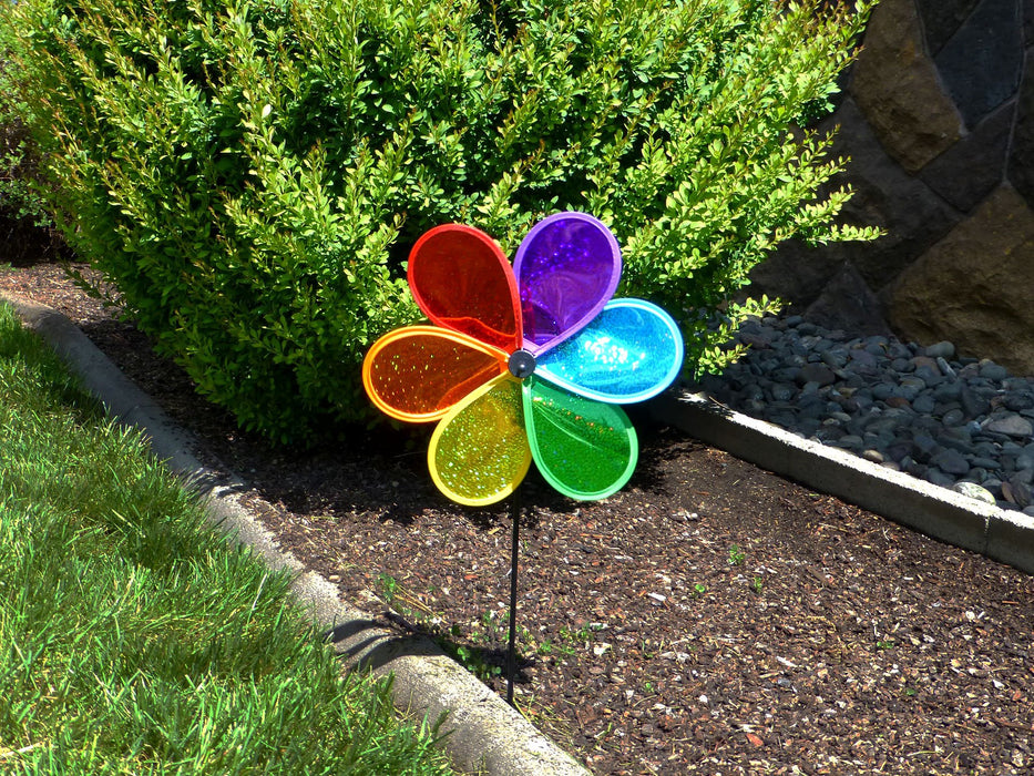 Rainbow Glitter Flower