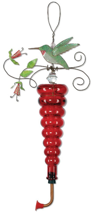Sunset Vista Designs  Birds of a Feather Hummingbird Feeder with Red Bottle