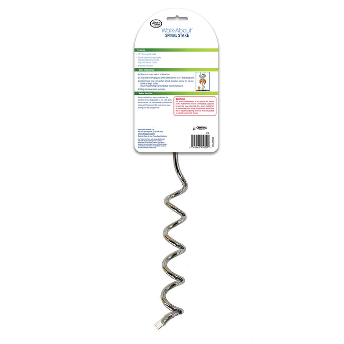 FOUR PAWS WALK-ABOUT SPIRAL TIE OUT STAKE