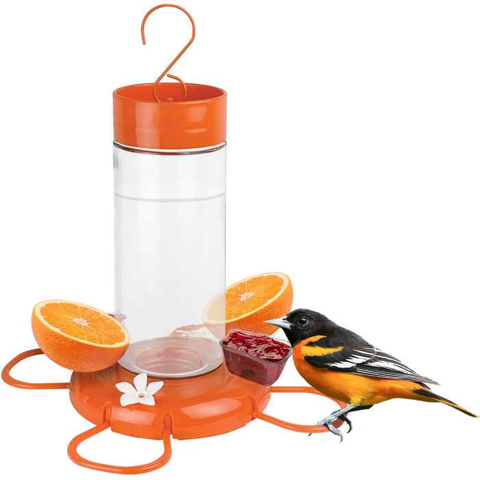 ORANGE BLOSSOM GLASS ORIOLE FEEDER