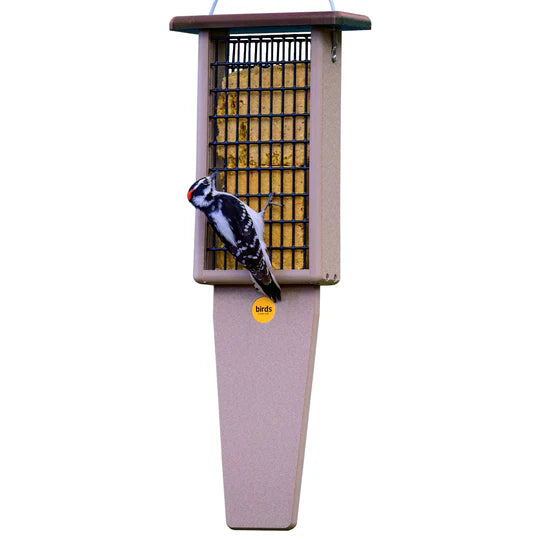 Birds Choice Double Cake Pileated Suet-Taupe and Brown Recycled Plastic