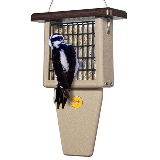 Birds Choice Single Cake Tail Prop Suet-Brown Roof