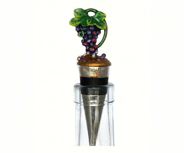 Bottle Stopper Grape Vine Hand Painted
