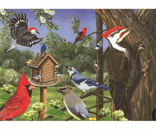 Cobble Hill Around the Bird Feeder 35 piece Tray Puzzle