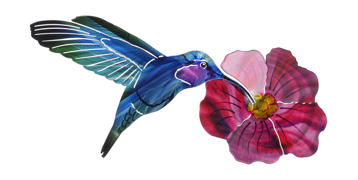 Next Innovations Hummingbird with Flower Wall Art Metal