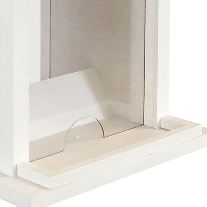 Christmas Cottage Birdfeeder - White