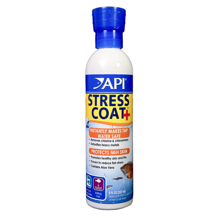 API Stress Coat Water Conditioner, Makes tap Water Safe, Replaces fish's Protective Coat Damaged by handling or Fish Fighting, Use When Adding or Changing Water, Adding Fish and When Fish are Injured