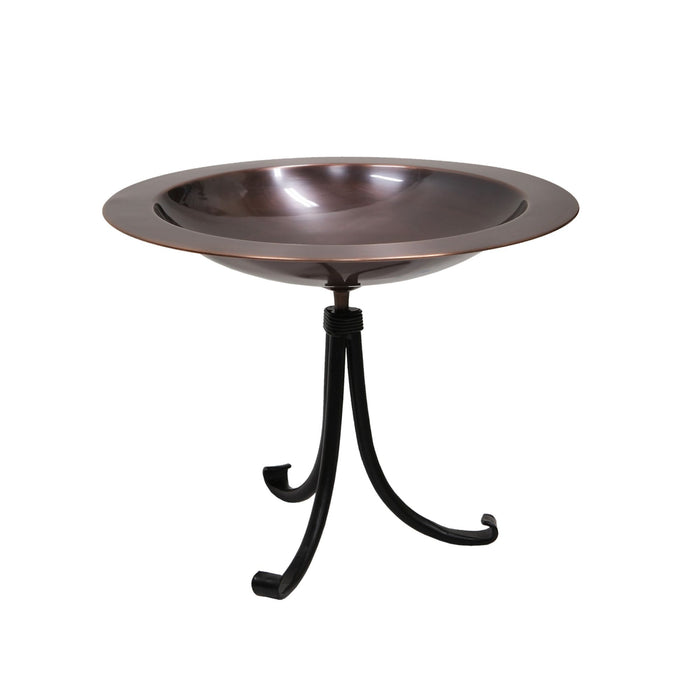 Achla Designs 18" Classic Copper Birdbath- Tripod Stand