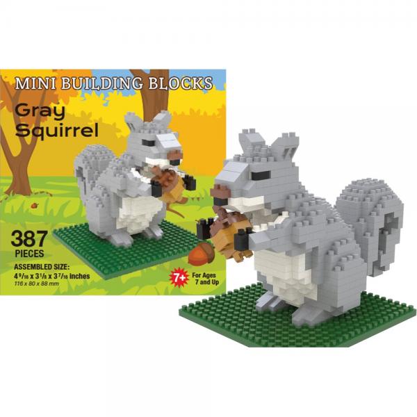 Impact Photographics Gray Squirrel Mini Building Block Set