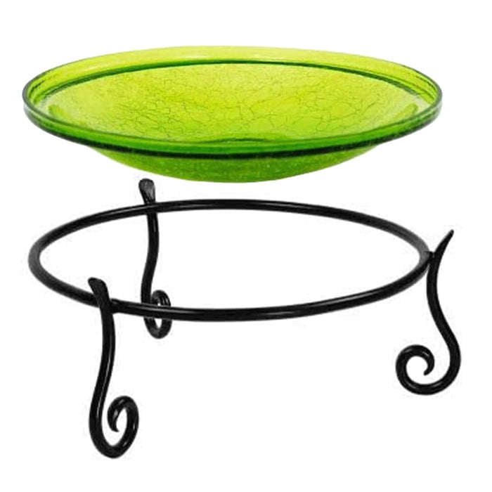 Achla Designs 14" Fern Green Crackle Birdbath- Short Stand II