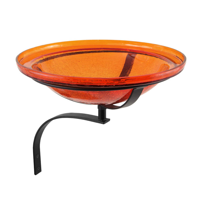 Achla Designs 12" Mandarin Crackle Birdbath- Wall Mount Bracket