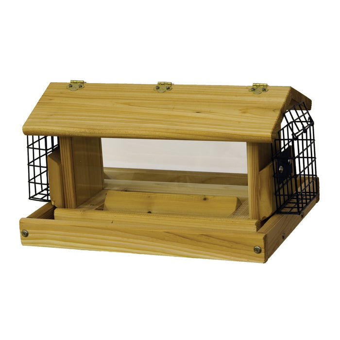 Stovall Products Standard Post Mount Hopper Feeder with Two Suet Baskets