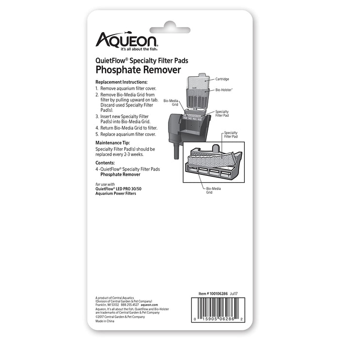 AQUEON SPECIALTY FILTER PAD - PHOSPHATE REMOVER