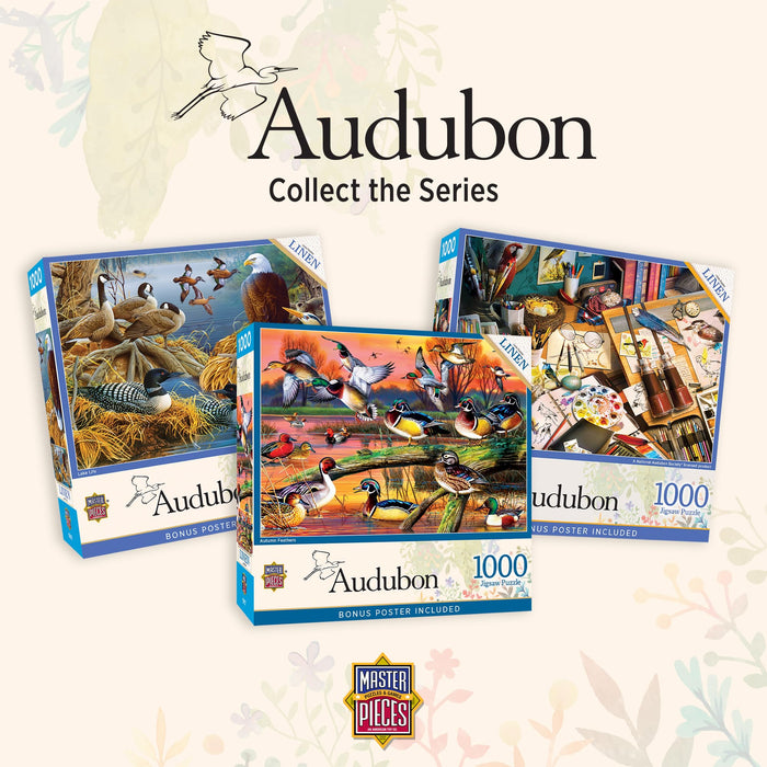 MasterPieces Puzzles Audubon Harmony of Birds and Stream 1000 Piece Puzzle