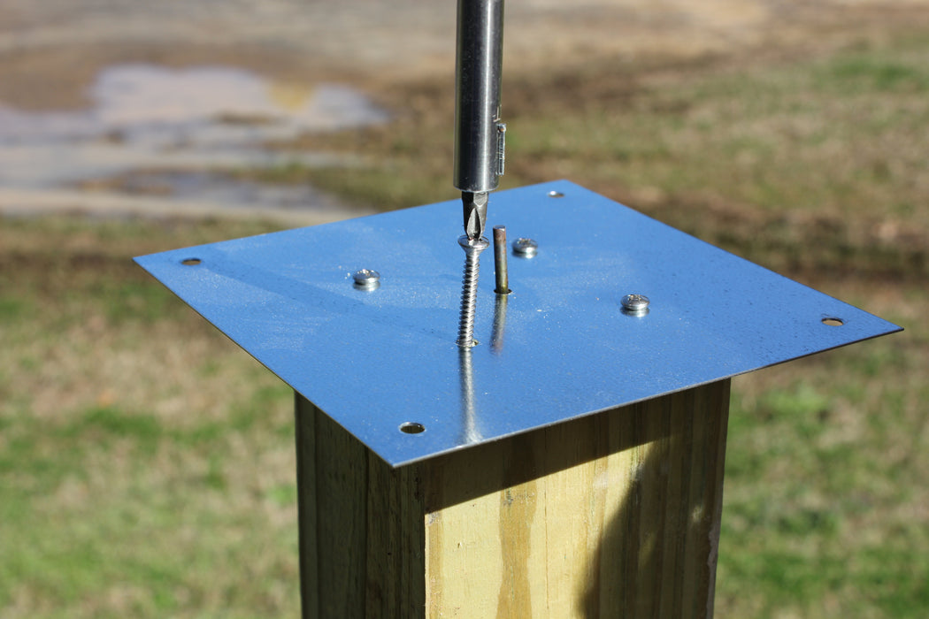 Heartwood Metal Mounting Plate with Screws 6" x 6"