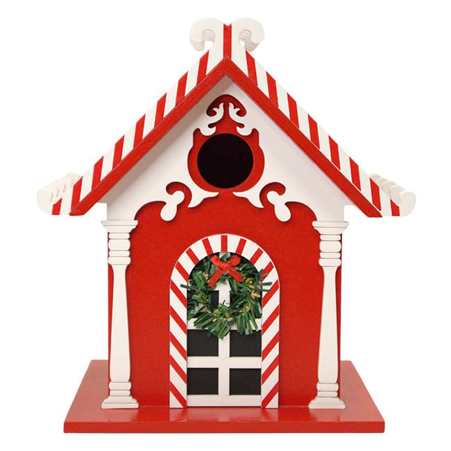 Home Bazaar Candy Cane House Birdhouse