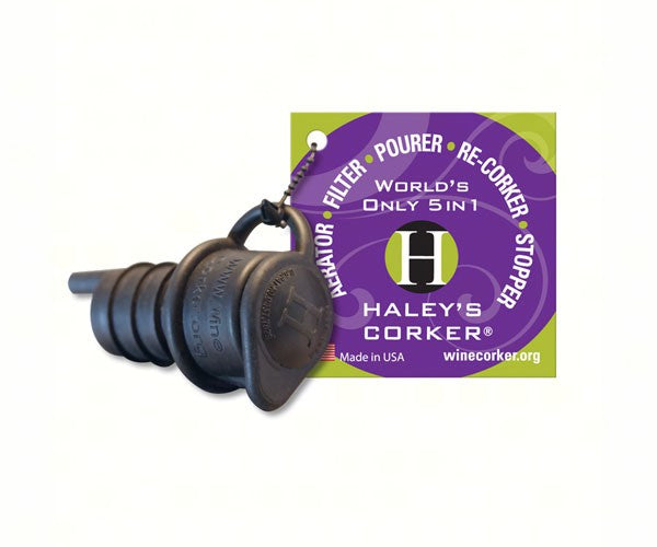 Haley's 5in1 Wine Corker Aerator Filter Pourer Re-Corker and Stopper