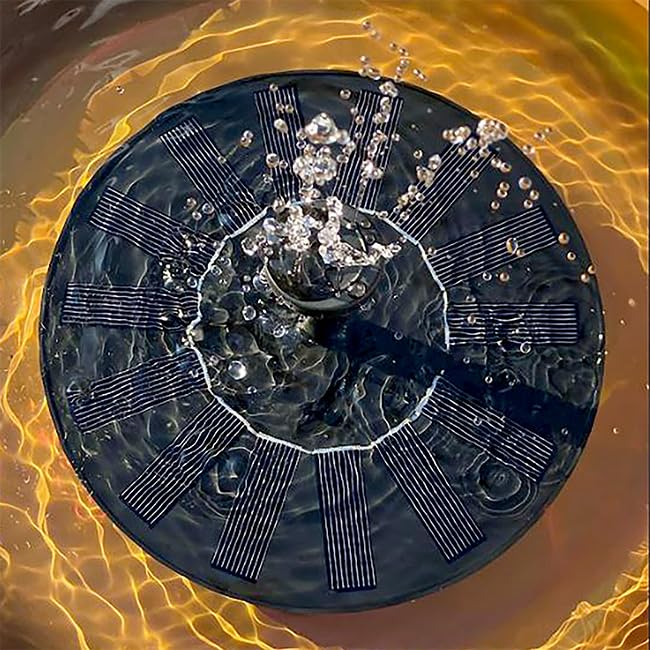 SOLAR POWERED BIRDBATH FOUNTAIN