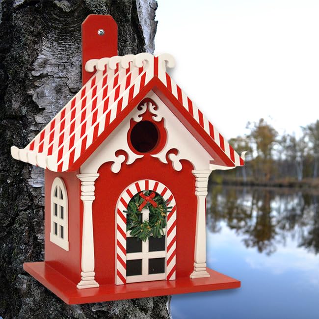 Home Bazaar Candy Cane House Birdhouse