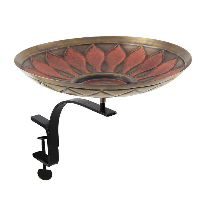 Achla Designs Red African Daisy Birdbath- Rail Mount Bracket