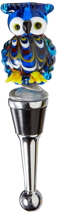 LS Arts Glass Venetian Owl Bottle Stopper