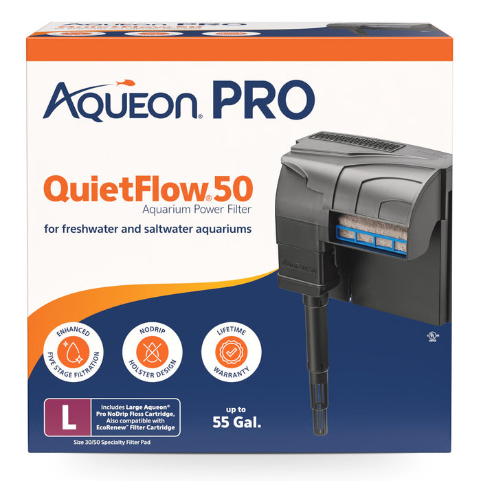 AQUEON QUIETFLOW 50 LED PRO POWER FILTER