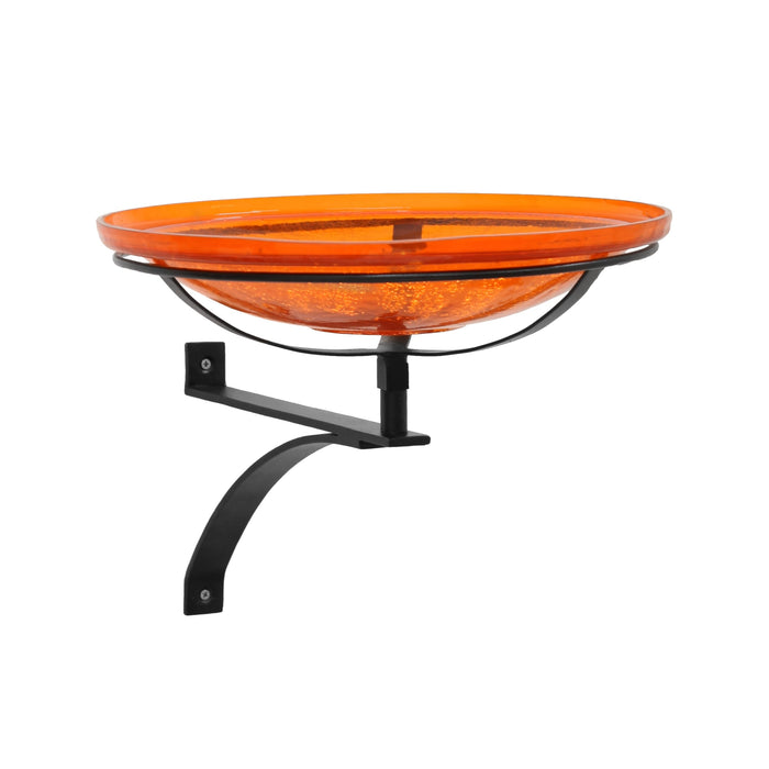 Achla Designs 14" Mandarin Crackle Birdbath- Wall Mount Bracket