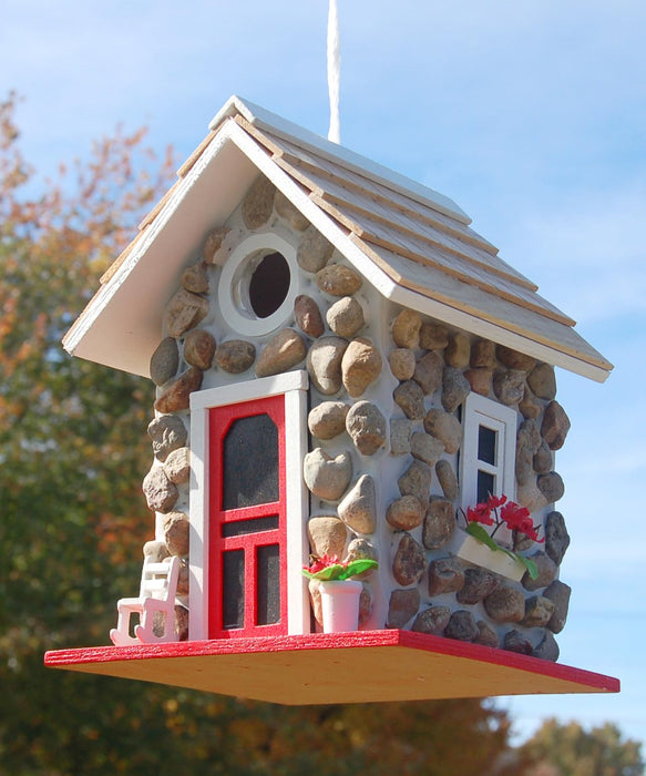 Fieldstone Guest Cottage Birdhouse- Stone