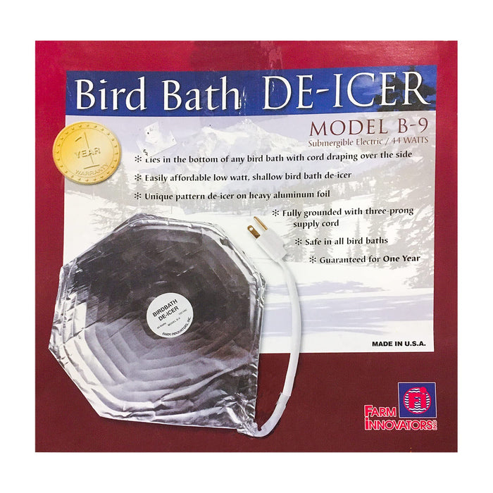 Farm Innovators B-9 44 Watt Economical Submersible Foil Outdoor DeIcer Heater for Garden Bird Baths