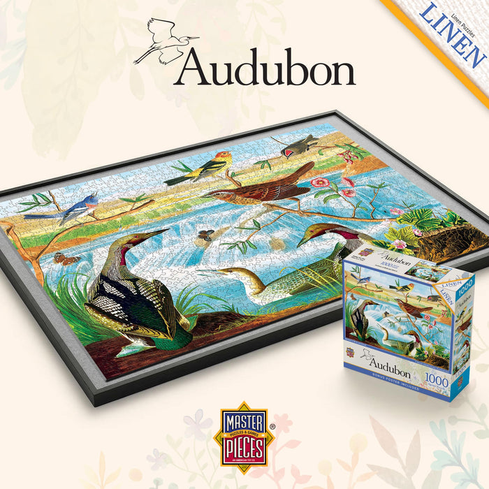 MasterPieces Puzzles Audubon Harmony of Birds and Stream 1000 Piece Puzzle