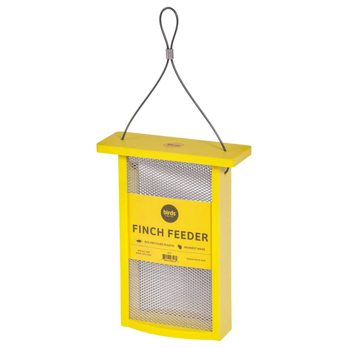 Birds Choice Tall Finch Feeder - Yellow, Recycled Plastic